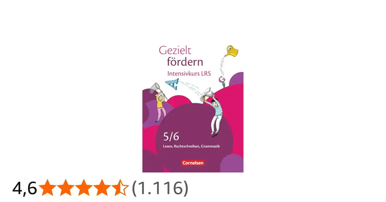 Buchcover für LRS-Diagnostik Grundschule: Kinder lernen Lesen, Schreiben, Grammatik. Gezielte Förderung für Klasse 5/6.