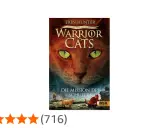 Cover von "Warrior Cats: Die Mission des Schülers" mit einem großen, roten Katerkopf und drei kleineren Katzen im Vordergrund.