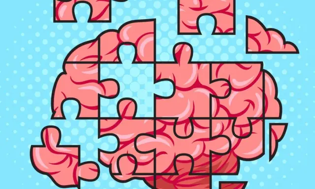 Ein Gehirn als Puzzle, das darauf hinweist, wer diagnostiziert ADHS.