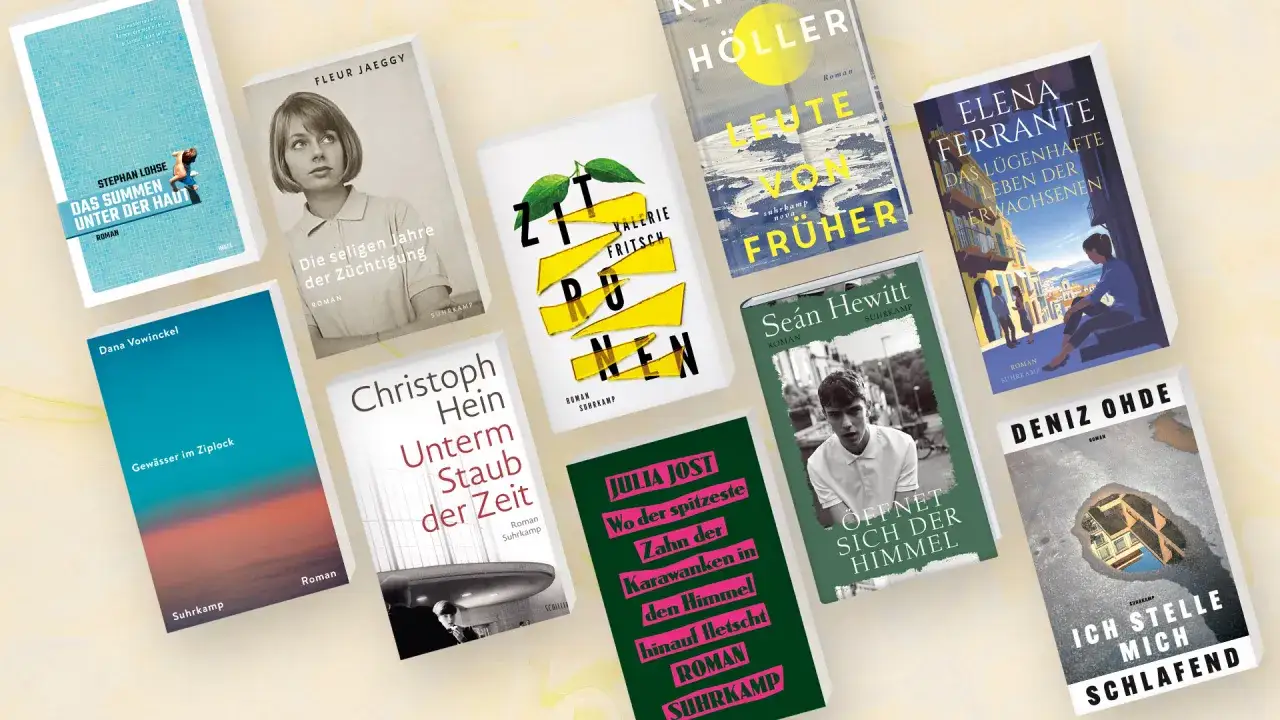 B&uuml;cherstapel mit Titeln wie 